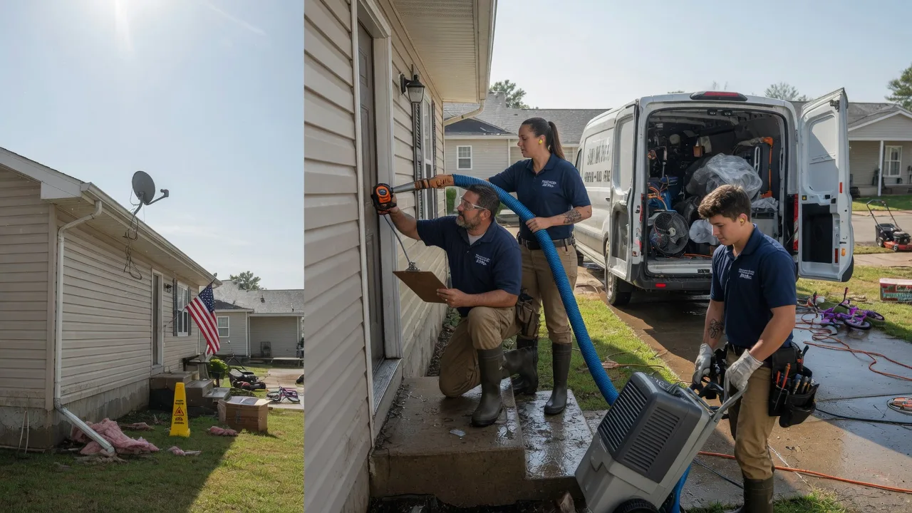 Ceiling Water Damage Restoration in Highland, WI near me